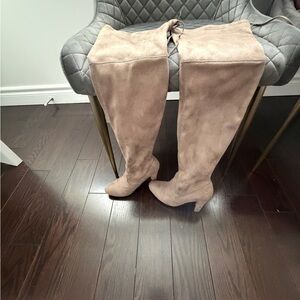 Steve Madden Over the Knee Tan Boots